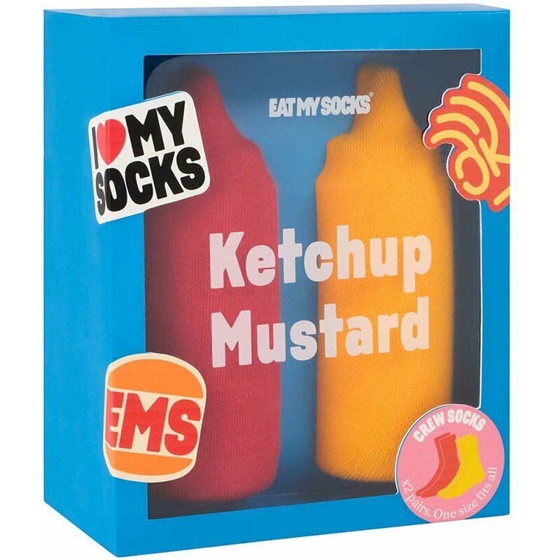 Eat My Socks calzini Ketchup & Mustard pacco da 2