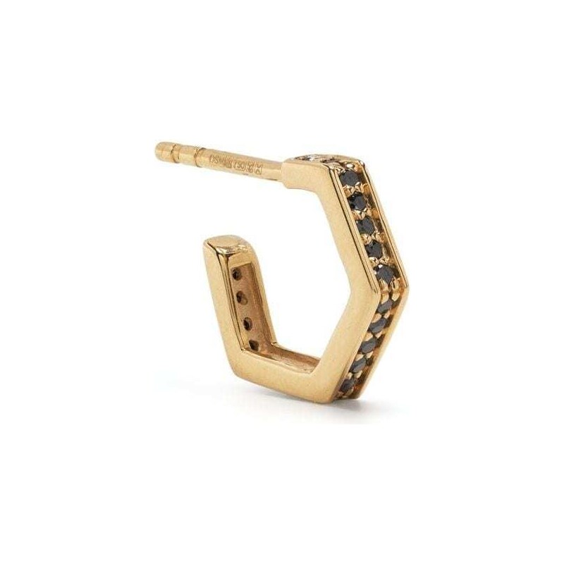 NKlaus coppia orecchini a cerchio incernierato 16mm quadrato lucido 333 oro giallo 8 carati orecchini 1,8 largo 2139