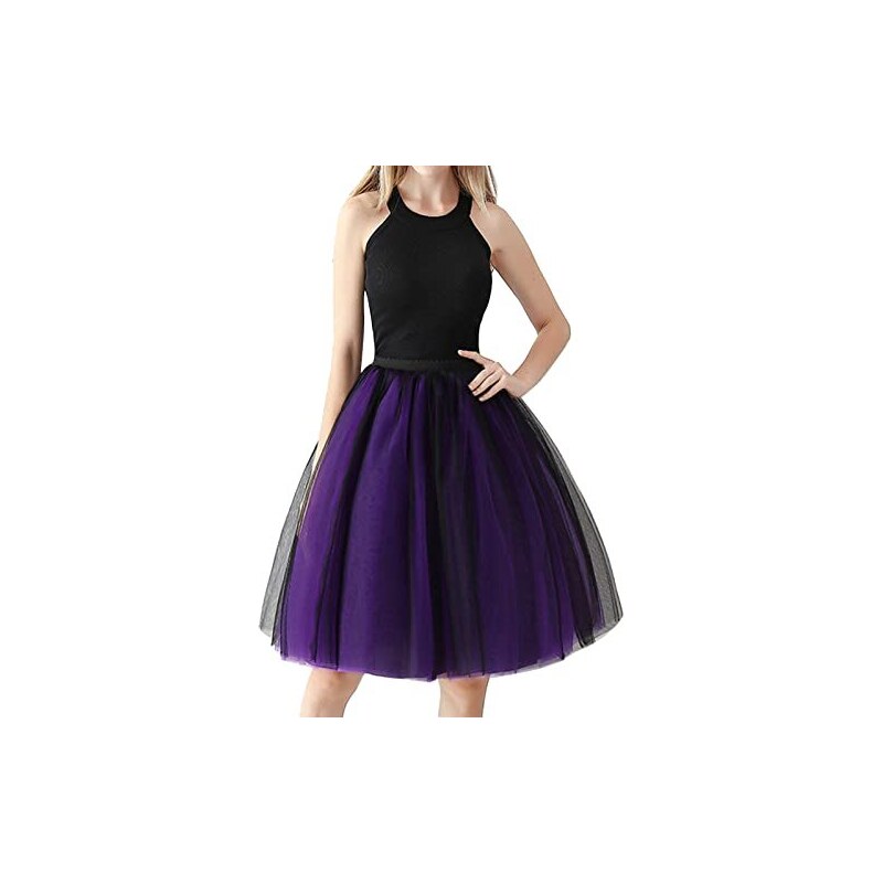 Urban GoCo Donna Retro Tutu Gonna in Tulle Elastico Stile Rockabilly Gonne a Pie