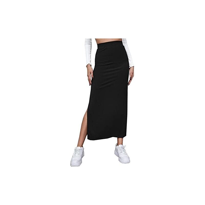 Jinghuiyue Gonna Lunga Maxi Donna, Vita Alta Con Elastico, Stampa Floreale Boho, Leggera E A-Line, Per Spiaggia E Estate - 3