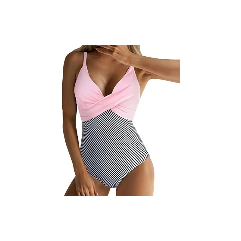 USUN Costume Da Bagno Intero Da Donna Costume Da Bagno Con Ritaglio Vita Alta Controllo Della Pancia Costume Intero Monokini Xl Rose Red 119219819