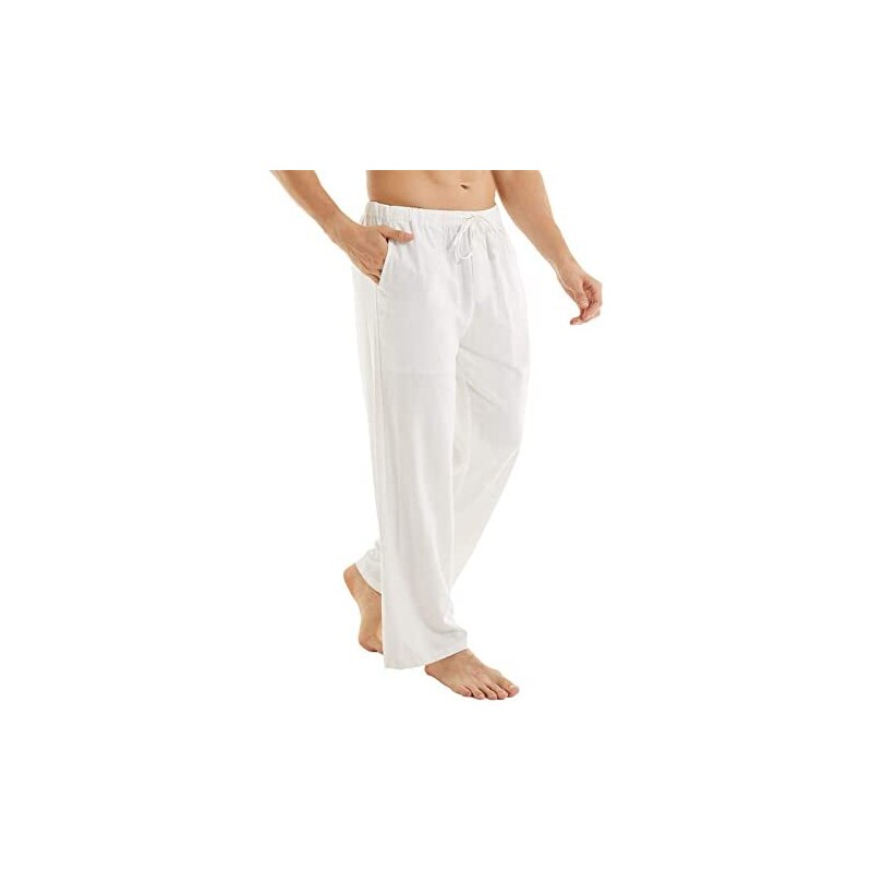 Pantaloni Pinocchietto Uomo Estivi, Pantaloncini Lino Uomo Estivi Leggeri 3/4 Bermuda di Cotone E Lino Pantalone da Jogging Allenamento Spiaggia Yoga Vacanza con Coulisse Tinta Unita Loose Fit Pantaloni Pinocchietto Uomo Estivi, Pantaloncini Lino Uomo Estivi Leggeri 3/4 Bermuda di Cotone E Lino Pantalone da Jogging Allenamento Spiaggia Yoga Vacanza con Coulisse Tinta Unita Loose Fit