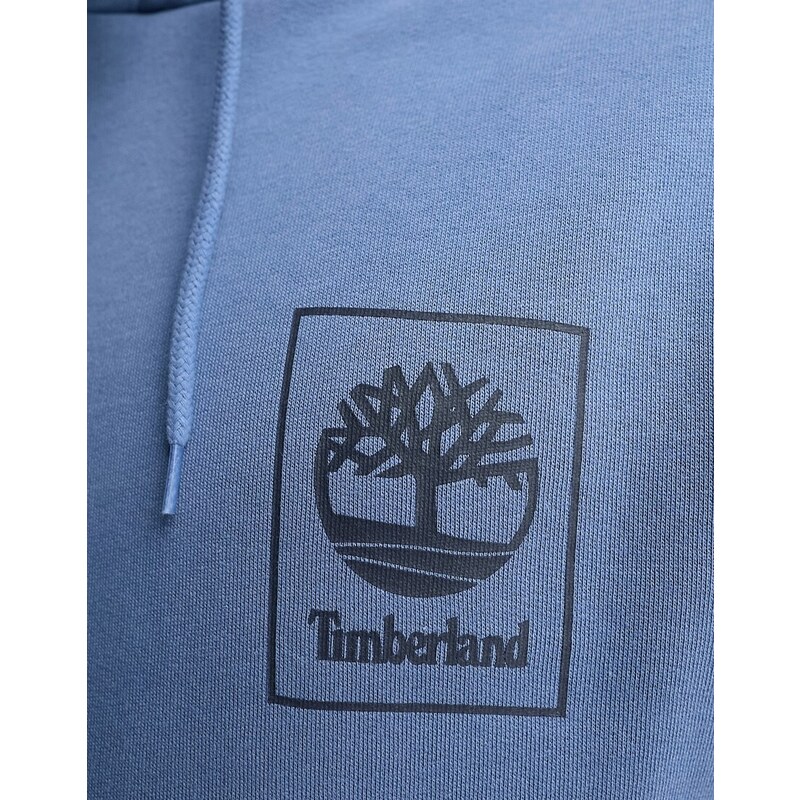 Timberland - Stack - Felpa con cappuccio e logo azzurra-Blu