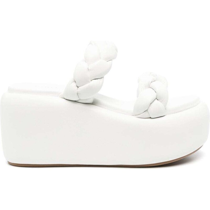 Gucci Sandali Horsebit con suola piatta - Bianco