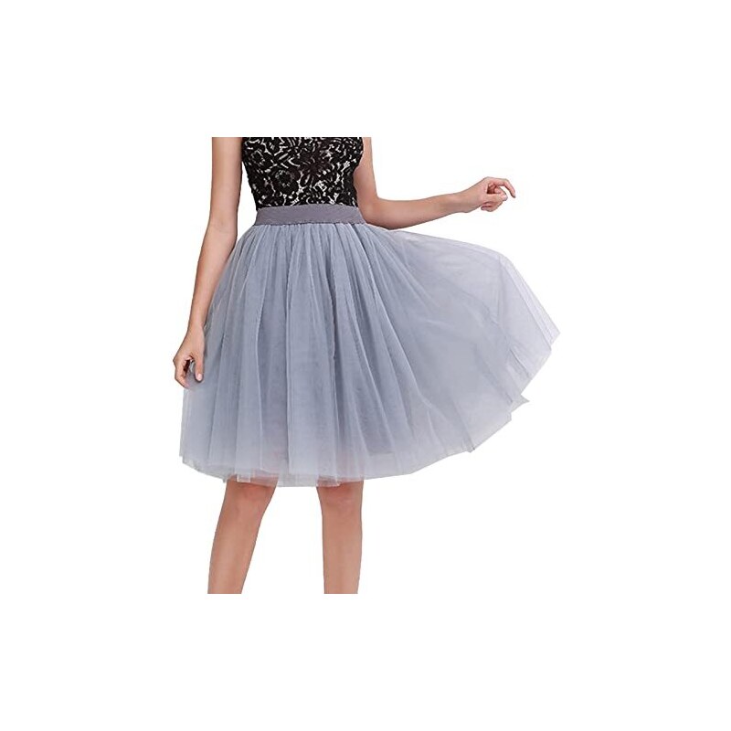 Gonna A Tutù Donna In Tulle – Linea A, Maxi Lunghezza 100 Cm, Vita Elastica, Per Feste E Matrimoni (Borgogna, Rosso, Nero, Bianco, Rosa)
