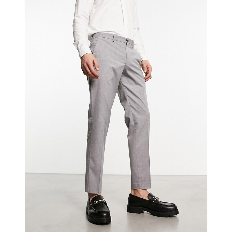 Selected Homme - Pantaloni alla caviglia eleganti grigio chiaro