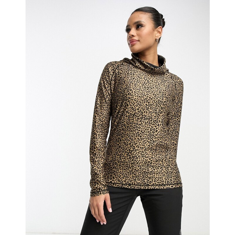 Scaldacollo incrociato leopardato - MARRONE - Donna - 9.00
