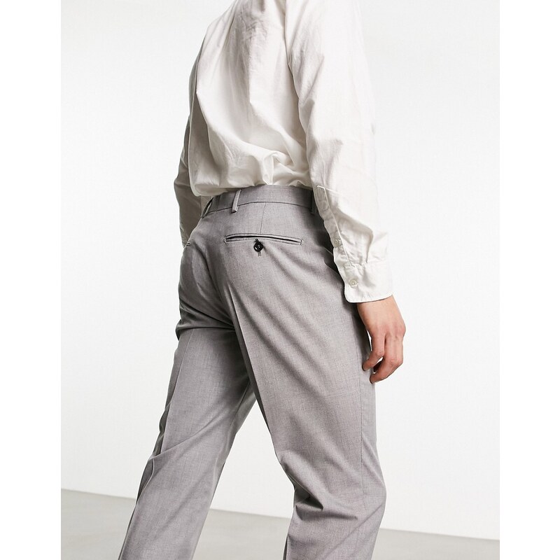 Selected Homme - Pantaloni alla caviglia eleganti grigio chiaro