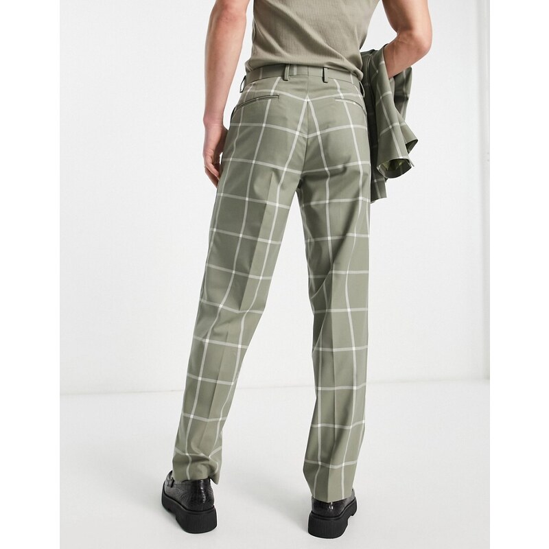 Viggo - Ascensio - Pantaloni da abito verdi a quadri-Verde