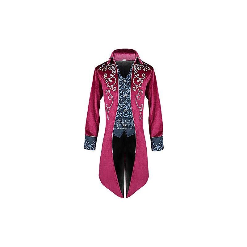 Giacca Uomo Steampunk Vintage - Cappotto Lungo Nero Con Cerniera, Manica Lunga, Taglia L - Ideale Per Halloween E Feste A Tema Vittoriano - 4