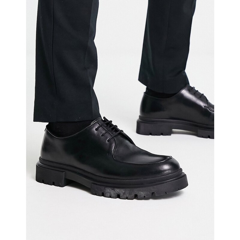 Scarpe Donna In Pelle Stringate - Punta Rotonda - Formali E Comode - Tacco Basso - Foto 9