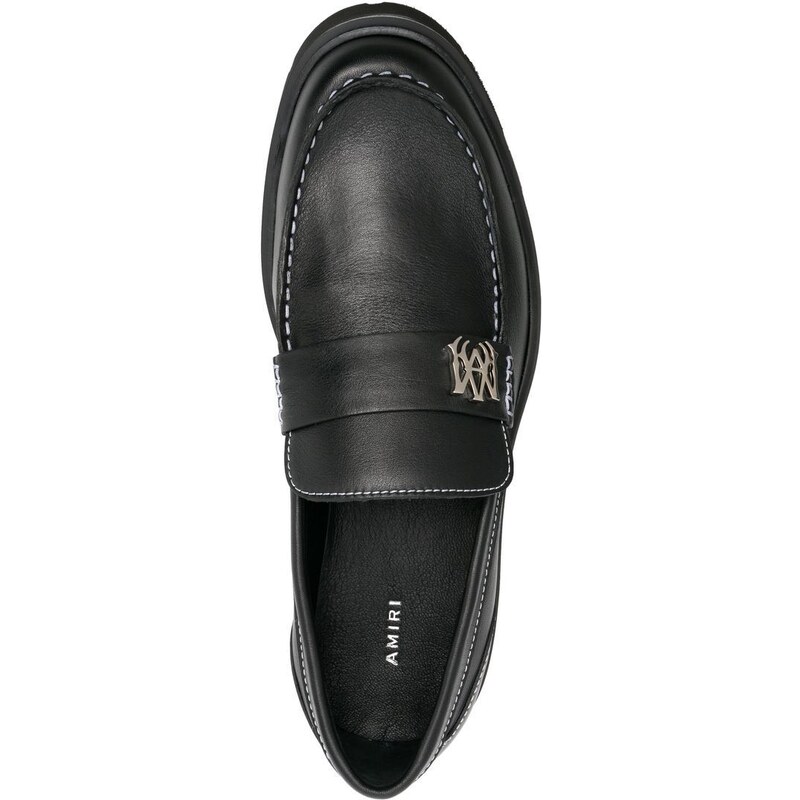 AMIRI Mocassini con placca logo chunky - Nero