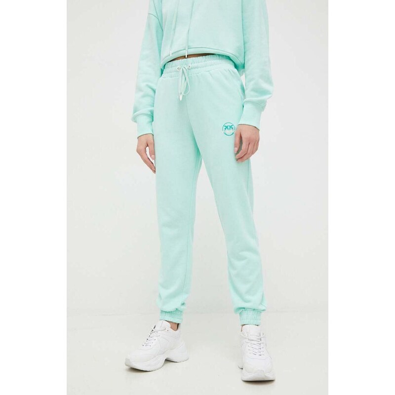 Pinko pantaloni da jogging in cotone colore blu