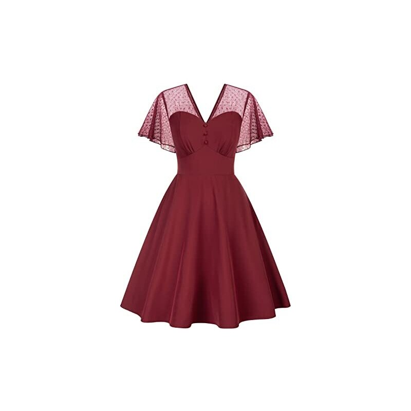 Abito Anni '20 Con Frange E Scollo A V - Stile Charleston Per Feste E Serate Eleganti - Foto 2