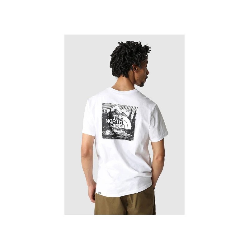 T-shirt Uomo Cotone Biologico &ndash; Stampa Blu One Dove Ecstasy House Rave &ndash; Stile Retr&ograve; &ndash; Bianca