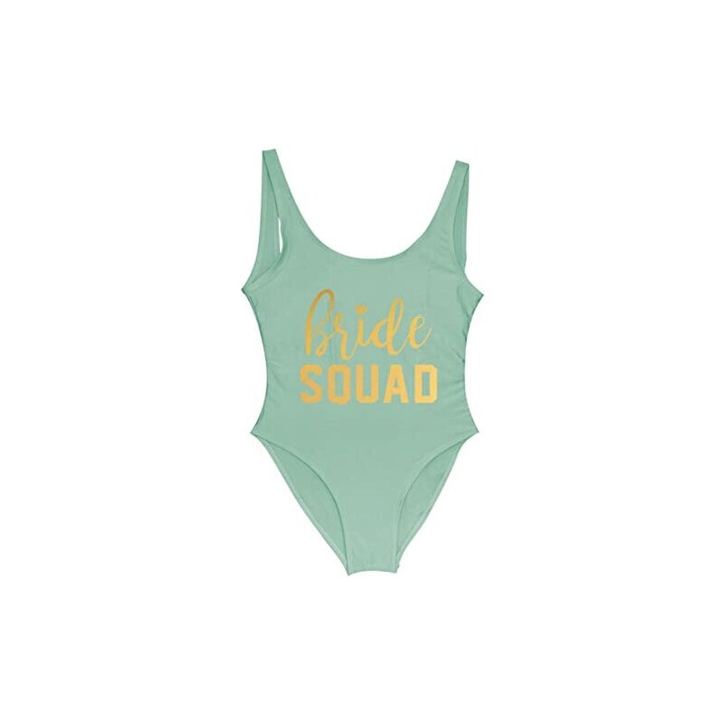 Costume Da Bagno Sposa Team Bride - Bikini Intero Sexy Backless Per Addio Al Nubilato - Foto 6