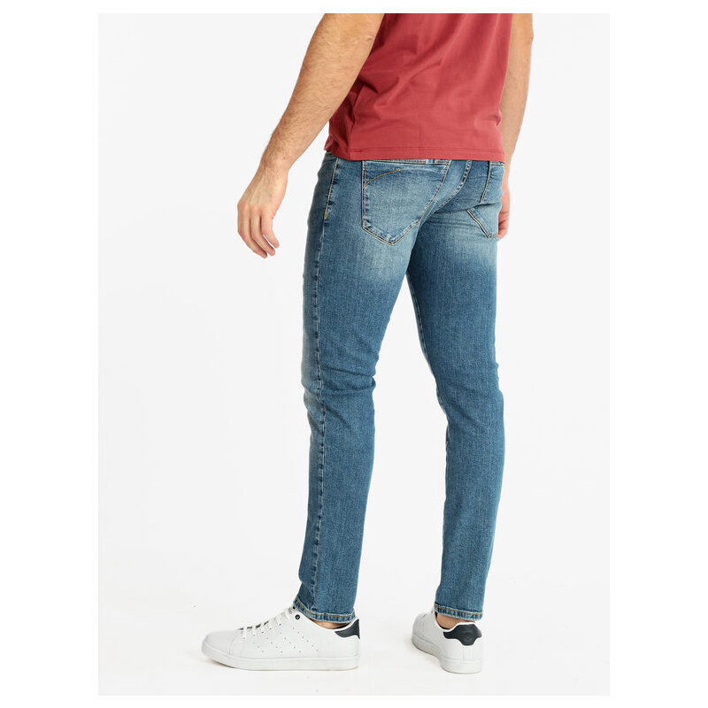 Baci & Abbracci Jeans Uomo Slim Fit Con Strappi Taglia 52