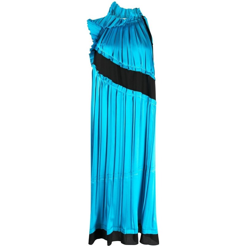 GONGDID DESIGN Abito midi plissettato Blu Donna