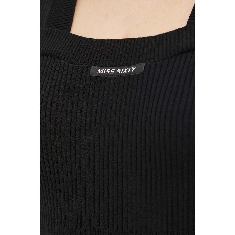 Miss Sixty maglione con aggiunta di seta colore nero
