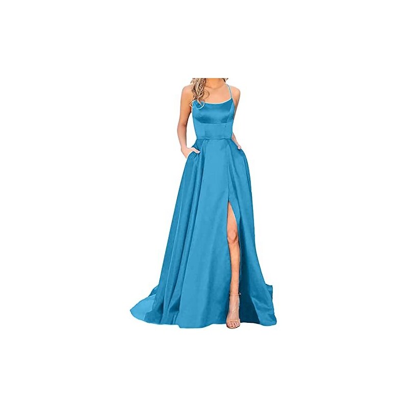 BOYSSPAA - Vestito lungo aderente da donna senza schienale, elegante, con curve, senza maniche, spalline sottili, vestito lungo per uscite quotidiane, feste, cene, appuntamenti, compleanni, marrone, S