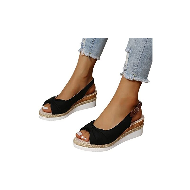 Sandali In Pelle Celesti Con Zeppa E Fascia Decorata - Save The Queen - Foto 9