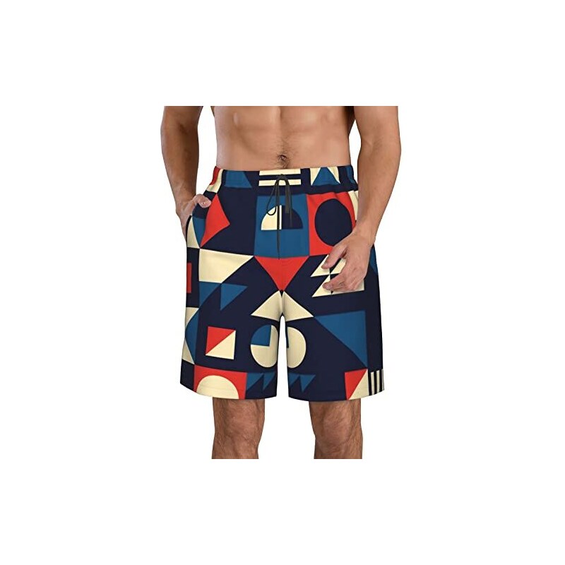 Costume Uomo Mare Con Fantasia E Sacchetto Porta Costume Pantaloncino Da Bagno Asciugatura Rapida Con Due - Foto 8