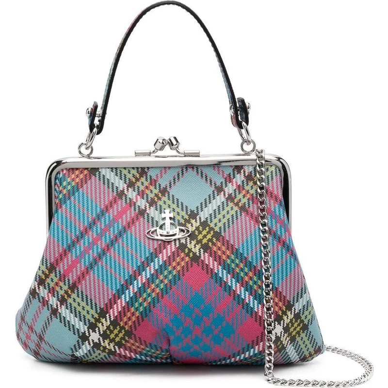 Expatrié Tracolla In Pelliccia Sintetica Per Donna Blu - Manico Staccabile Con Gancio Per Borsa - 4