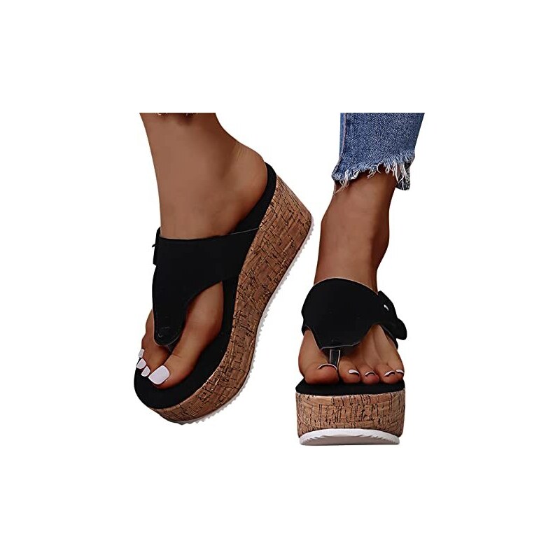 Absolute Footwear Sandali Donna Senza Lacci, Aperti Sul Retro, Con Strisass E Motivo Floreale, Suola Leggera, Tomaia In Ecopelle, Perfetti Per L'Estate
