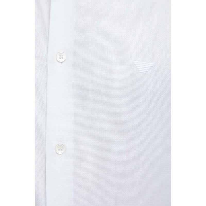 Emporio Armani camicia in cotone uomo colore bianco
