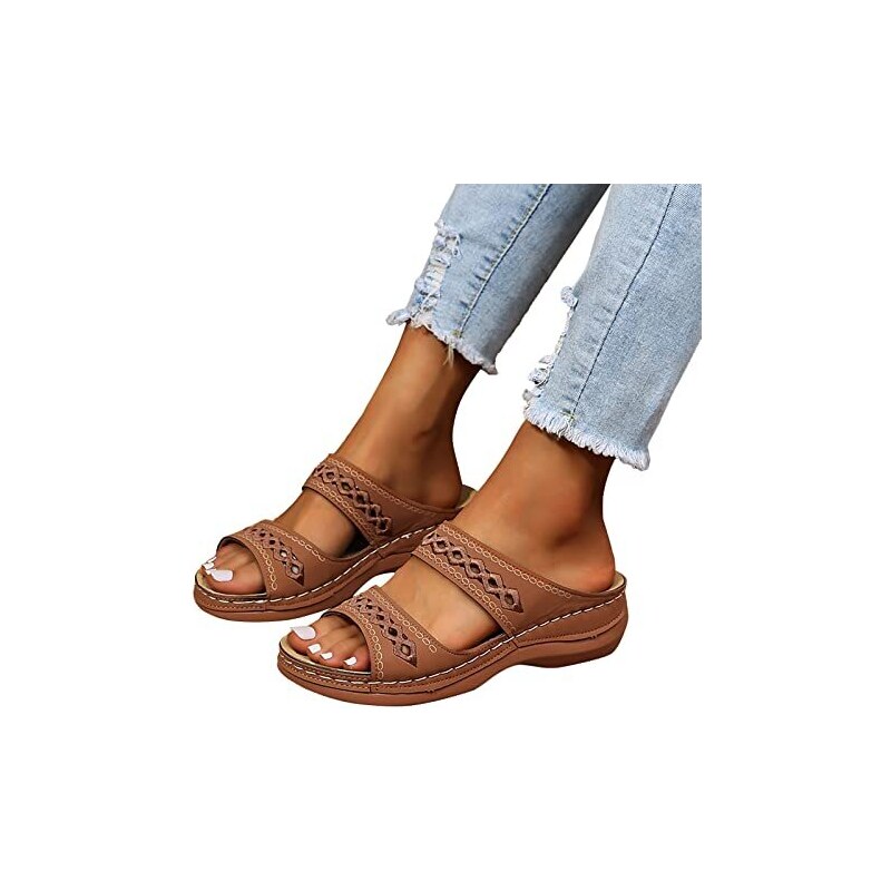 JAOOUU Sneakers da Donna con Zeppa E Plateau Leggeri Scarpe per Il Tempo Libero da Ginnastica alla Moda con Suola Spessa Beige Bianco 40EU