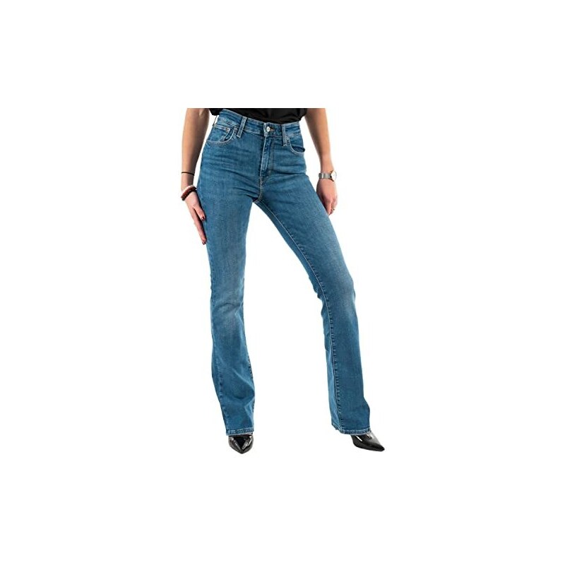 High Rise Jeans A Zampa Da Donna Jeans Bootcut Da Donna Jeans Lunghi In Denim A Vita Alta - Foto 4