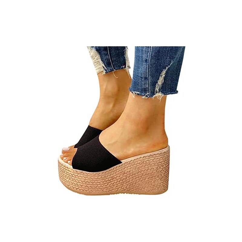 Infradito Donna Con Zeppa In Sughero - Sandali Eleganti Per Estate E Mare - Foto 13