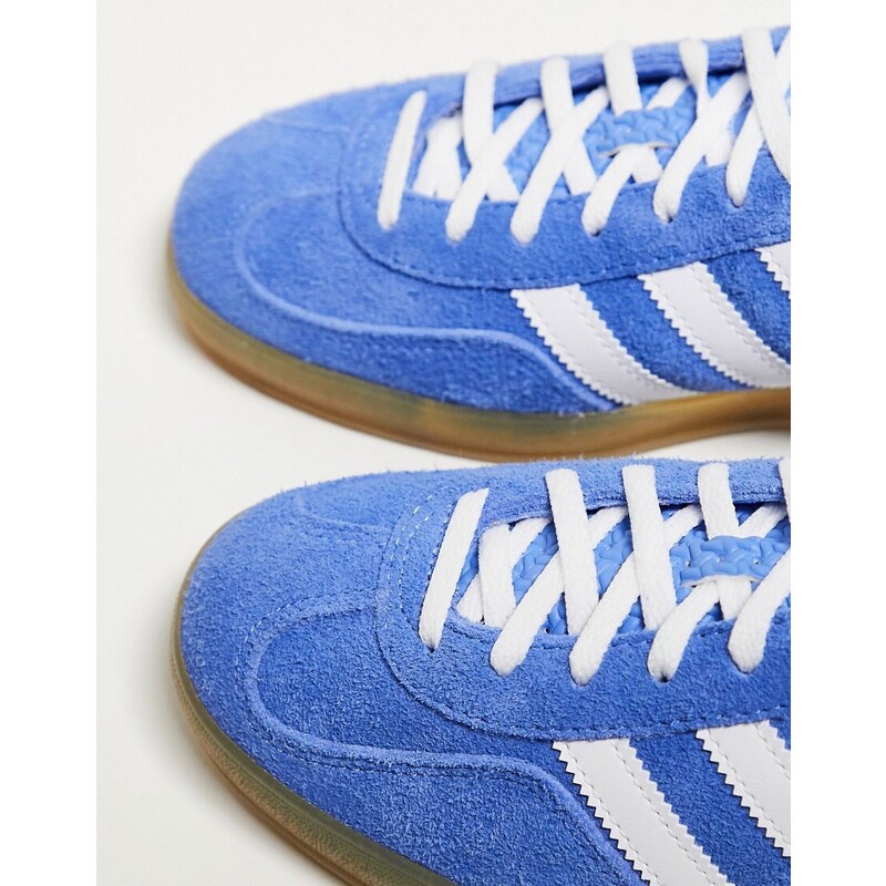 Adidas Originals - Gazelle Indoor - Sneakers azzurre con suola in gomma ...