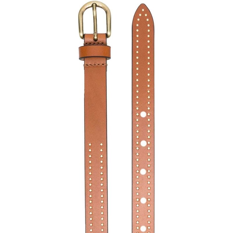Bracciale Uomo Doppio Avvolgimento In Vera Pelle Marrone Con Borchie Stella - Fatto A Mano