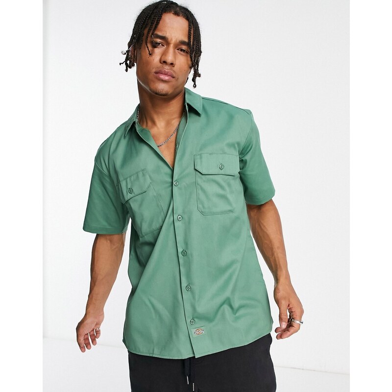 Dickies - Work - Camicia a maniche corte verde