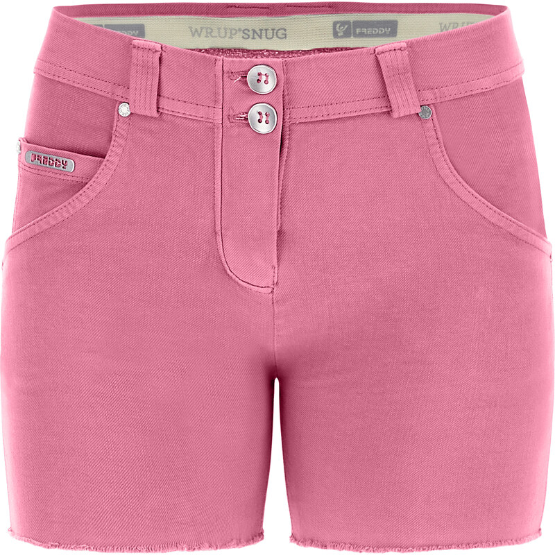 Freddy Shorts WR.UP in denim navetta ecologico fondo sfrangiato e abrasioni