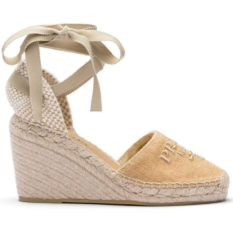 Espadrillas Con Zeppa Toni Pons CALDES | Donna Vegan In Lino | Tacco 7 Cm | Fatto A Mano In Spagna - Foto 6