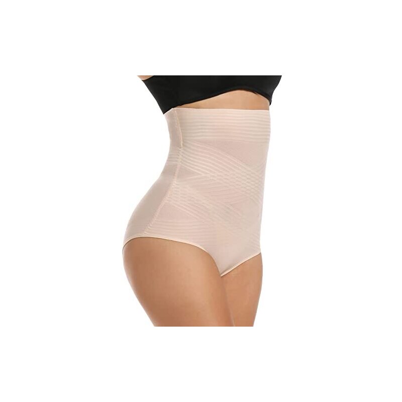 SIMIYA Mutandine Modellanti Vita Alta: Shapewear Con Controllo Pancia, In Rete Traspirante, Nero