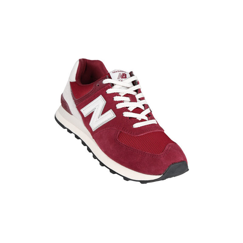 New Balance 574 Sneakers In Pelle Da Uomo Basse Rosso Taglia 42