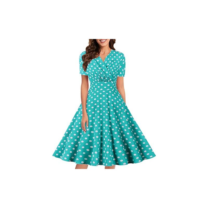 MODSGUE Abito da festa da donna, monoblocco, senza maniche, stile retrò