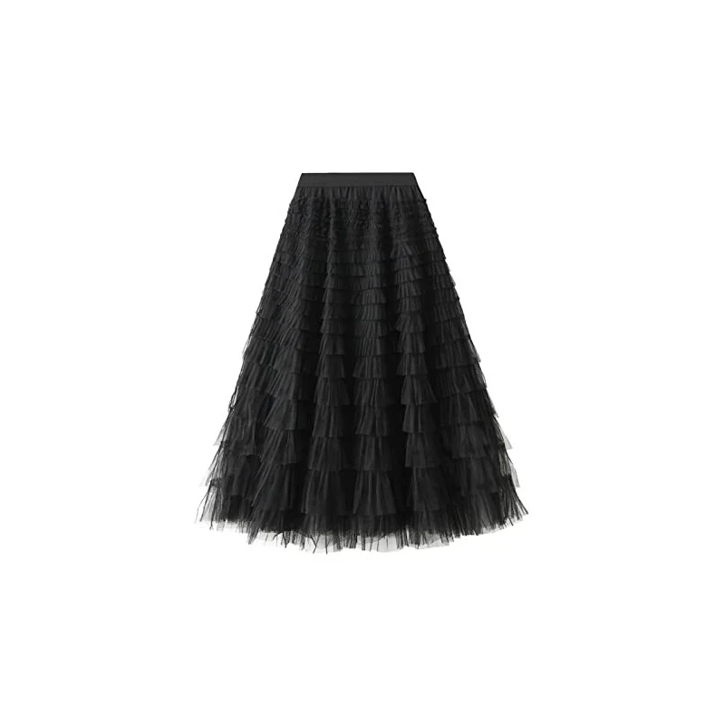 Onsoyours Gonna In Tulle Da Donna A Vita Alta – Gonna Tutù A Bolle A-Line, 5 Strati, Morbida E Voluminosa Per Balletto E Feste - 2