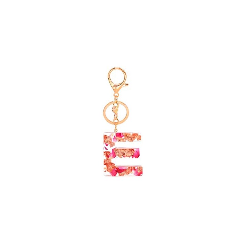 Portachiavi Personalizzato In Resina Colorato In Lamina D'oro Di Paillettes Cuor