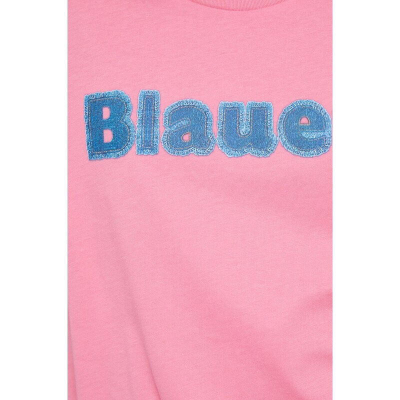 Blauer t-shirt in cotone