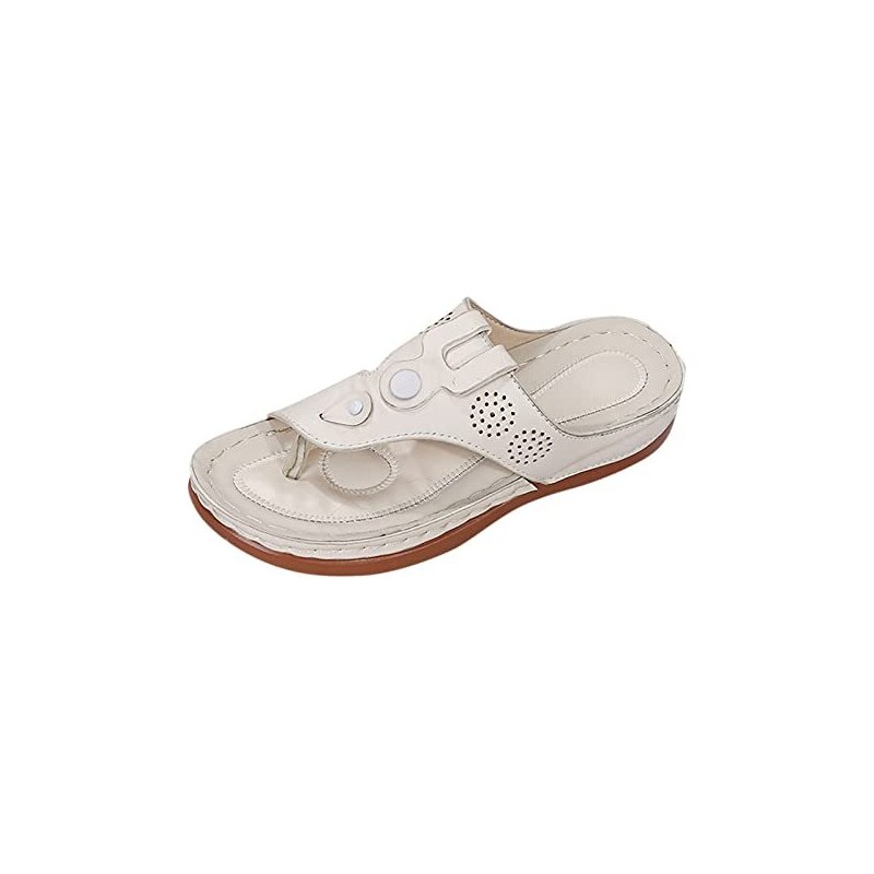 Sandali Estivi Donna Con T-Strap E Strass – Infradito Boho Plateau – Suola TPR Antiscivolo