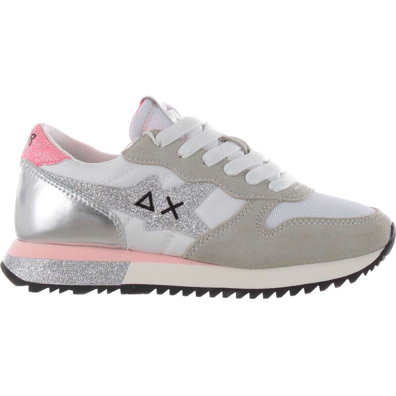 Sun68 sneakers Big Stargirl Spongee Logo bianco verde lime