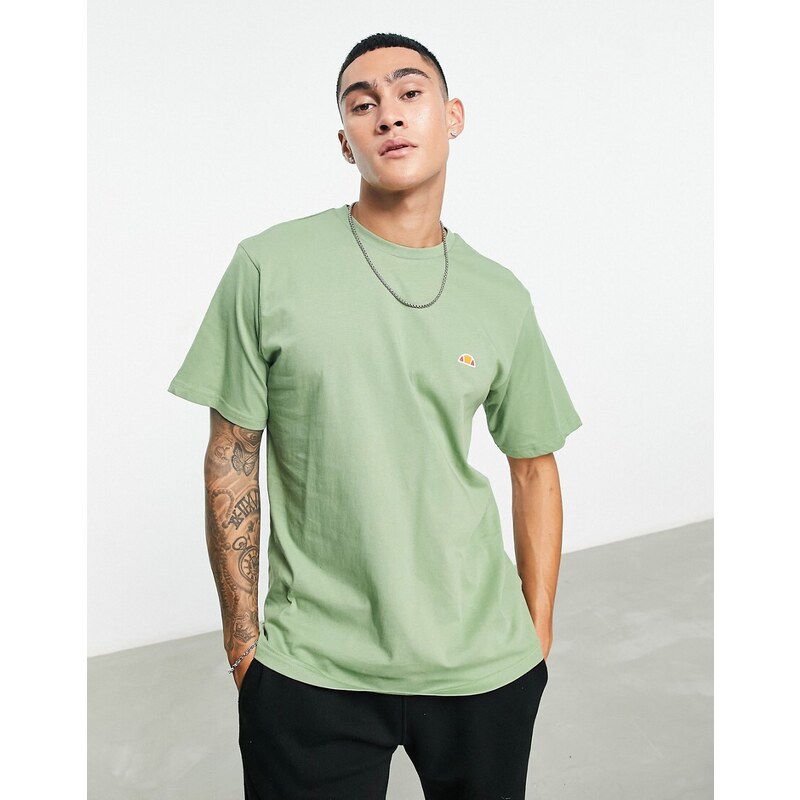 ellesse - Faharo - T-shirt verde con stampa ripetuta sul retro