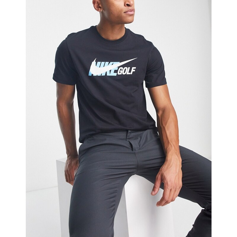 Nike Golf - T-shirt nera con logo-Nero
