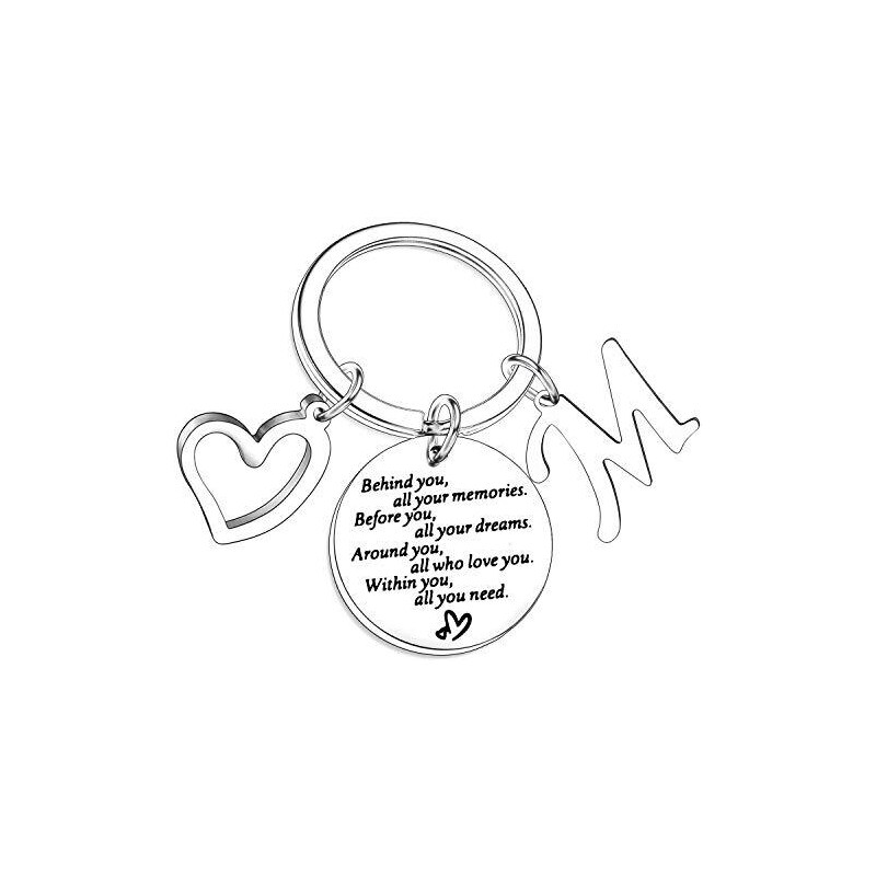 Portachiavi Personalizzato Per Figlia Dalla Mamma – Inciso Con Messaggio Di Auguri E Protezione, In Acciaio Inox - 2