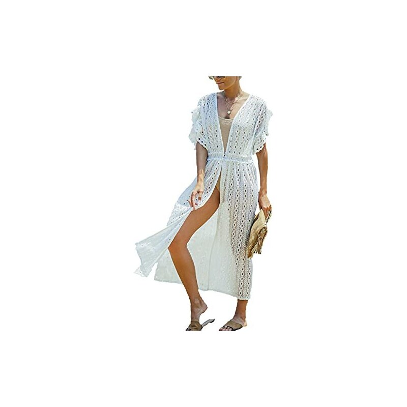 Robe Kimono Femme D'Été - Cardigan Léger Cover-Up Pour Plage, Piscine - En Polyester Fluide - Style Bohème