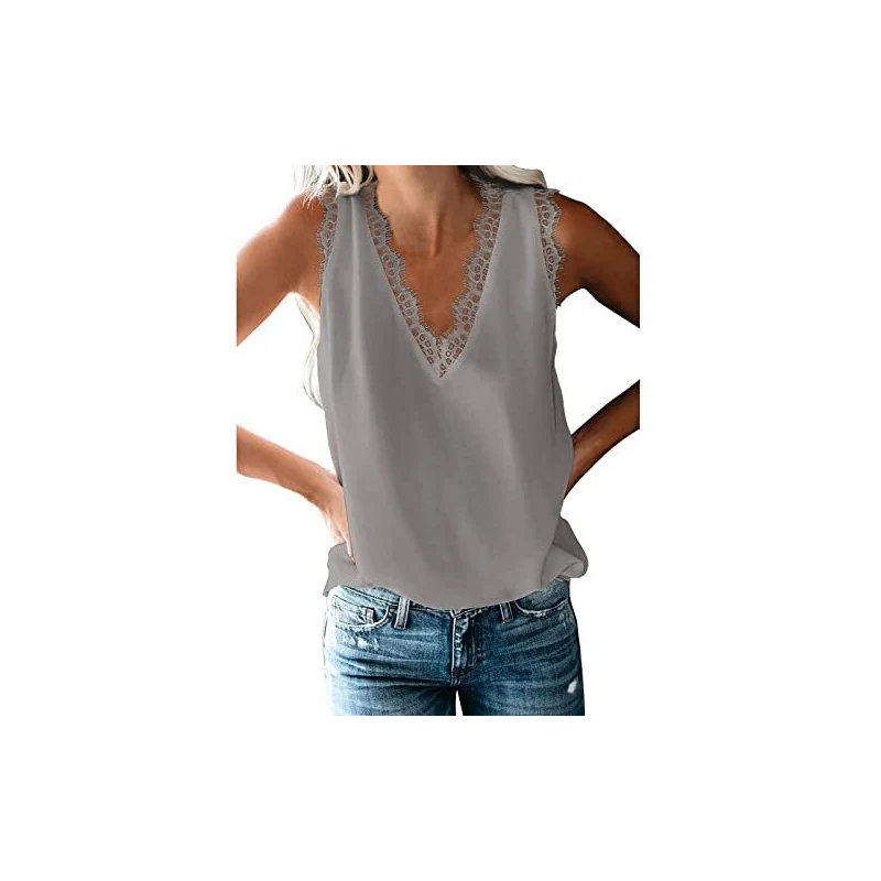 Taglie Comode Cerimonia Top Sottogiacca Top In Raso Con Pizzo